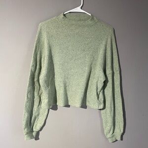 SO Olive Ribbed Knit Top